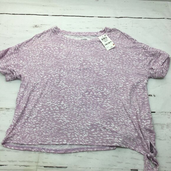 Alfani Side-Tie Pajama T-Shirt Color: Pink Size: Small - Picture 1 of 8